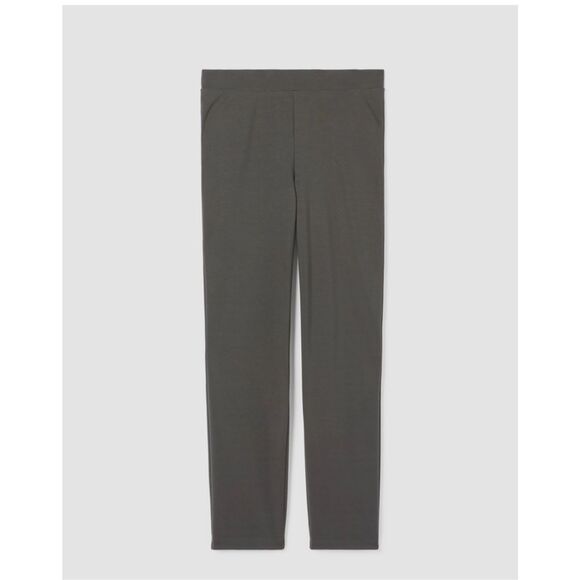 Eileen Fisher $198 washable flex ponte Stretch Tencel gray Ankle Pants M - Picture 7 of 16
